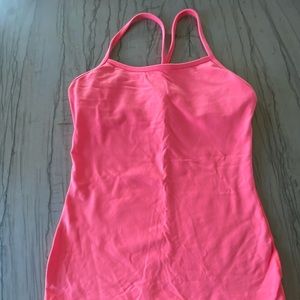 Lululemon power Y tank size 8 neon pink
